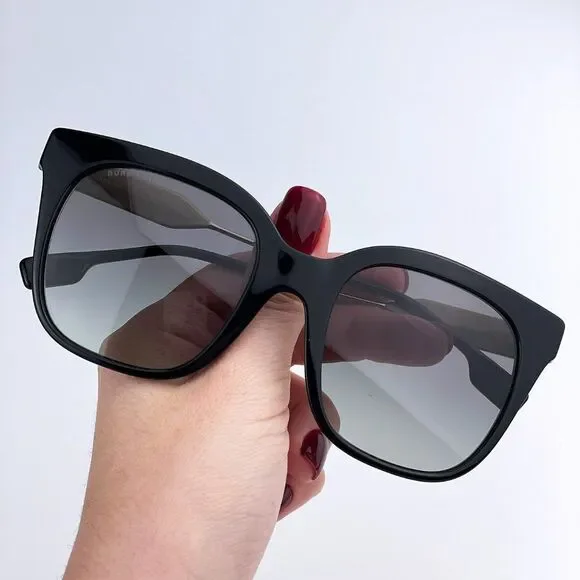 Burberry BE4328 EVELYN 300111 Sunglasses Black Gray Gradient Butterfly Woman
